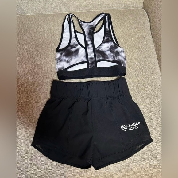 Justice Crop Top/Shorts Set - Picture 2 of 2